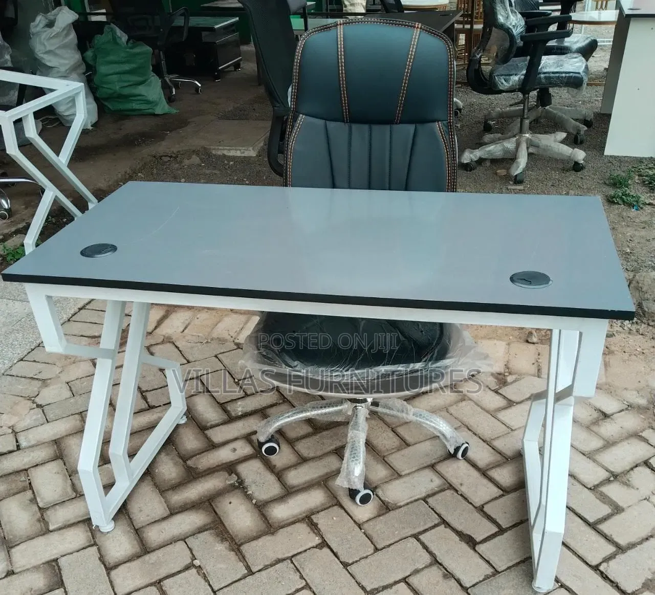 1.2m Meter Metallic Computer/Laboratory/Study Table+C35 Chair
