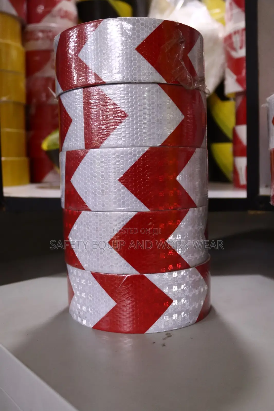 Adhesive Red White Tape