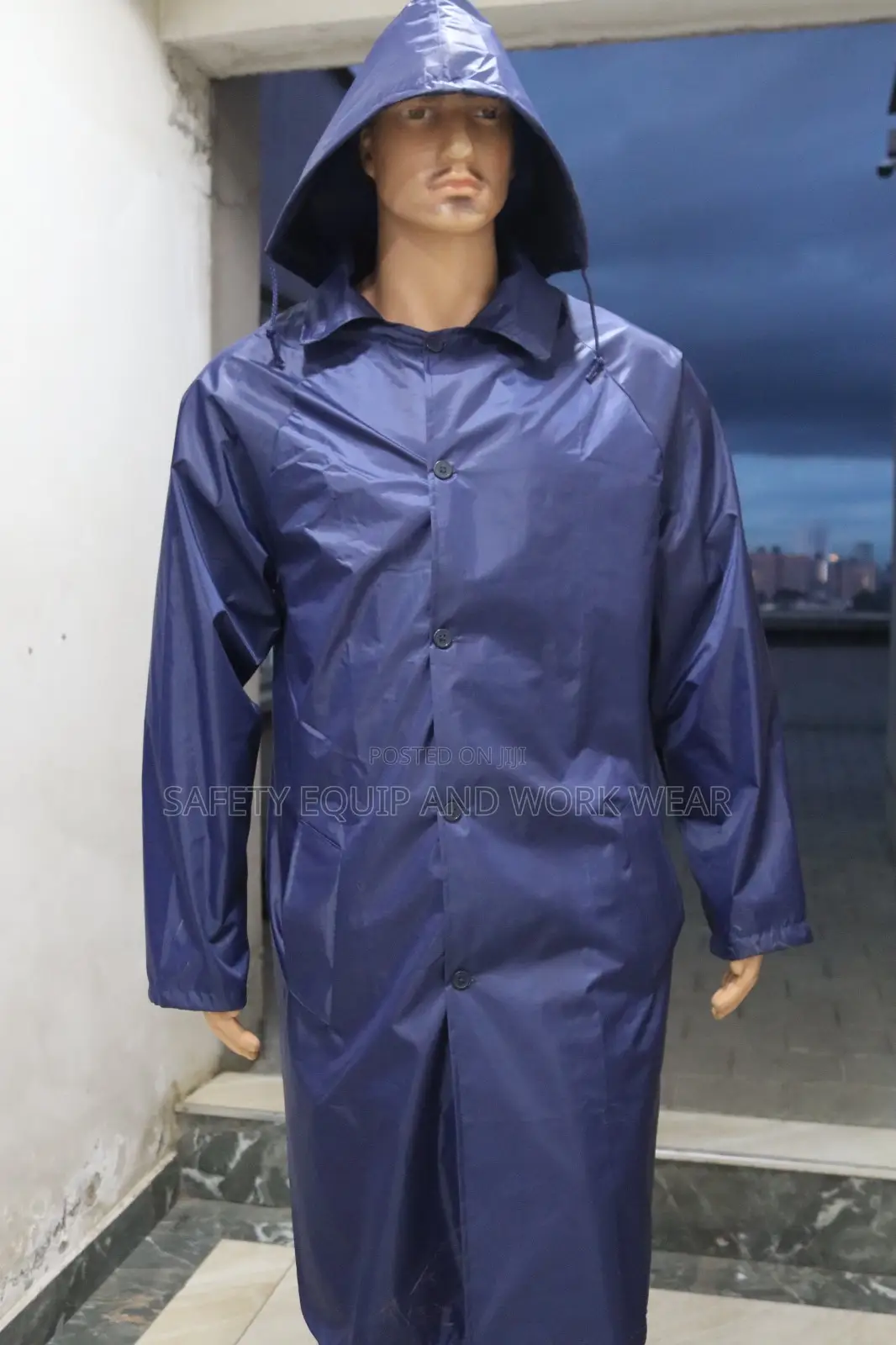 Navy Blue Raincoat