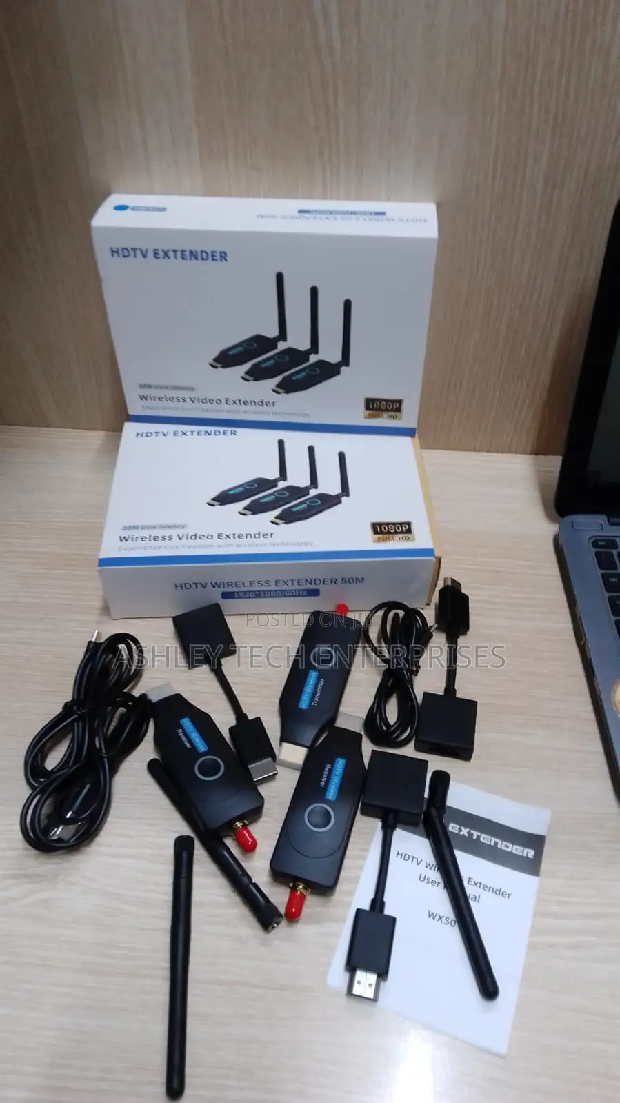 Smart 50M Wireless HDMI Video Extender – Multi-Screen HDMI Kit