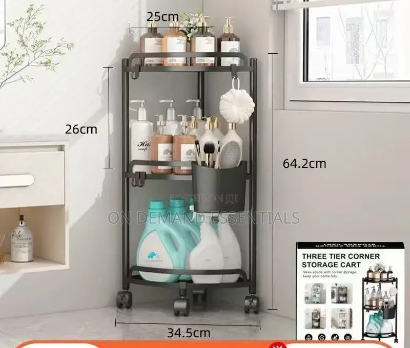 Multi-Layer Triangular Corner Storage Rack