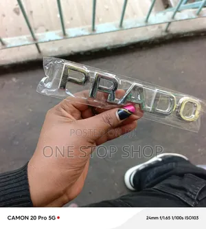3D Replacement PRADO Adhesive Stick on Chrome Boot Badge