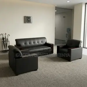Leather Executive Lobby Sofa-5 Seater