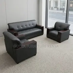 Leather Executive Lobby Sofa-5 Seater