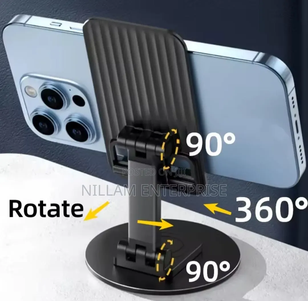 Heavy Duty Metallic Foldable Phone/Tablet Stand.