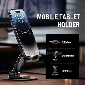 Heavy Duty Metallic Foldable Phone/Tablet Stand.