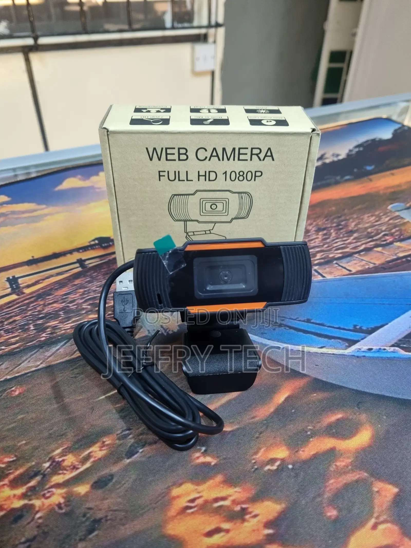 Full HD 1080P USB Webcam an Integrated Noise-Reducing Microphone
