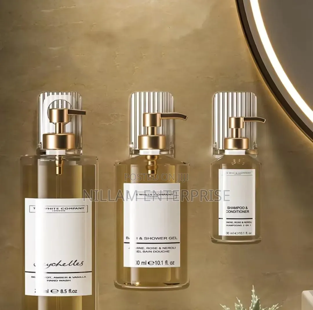 WALL Mounted Shower Gel Bottle Rack Holders 5pc