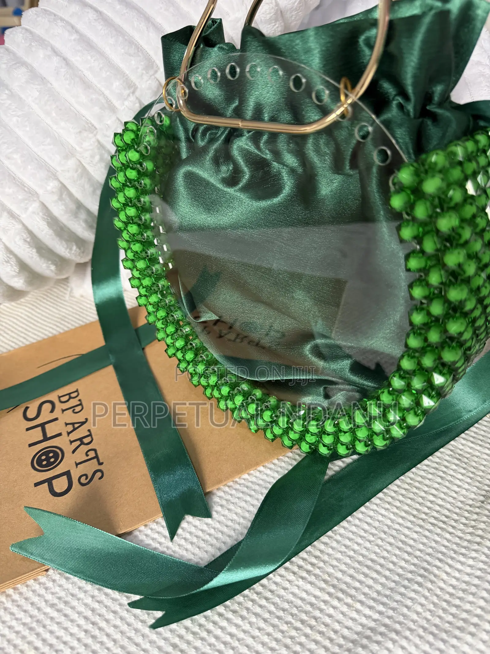 Emerald Muse Handmade Beaded Bag