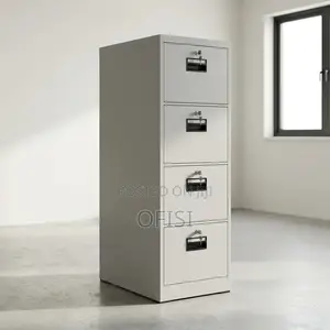 Office Cabinet; 4 Drawer Filing Cabinet With Individual Locks