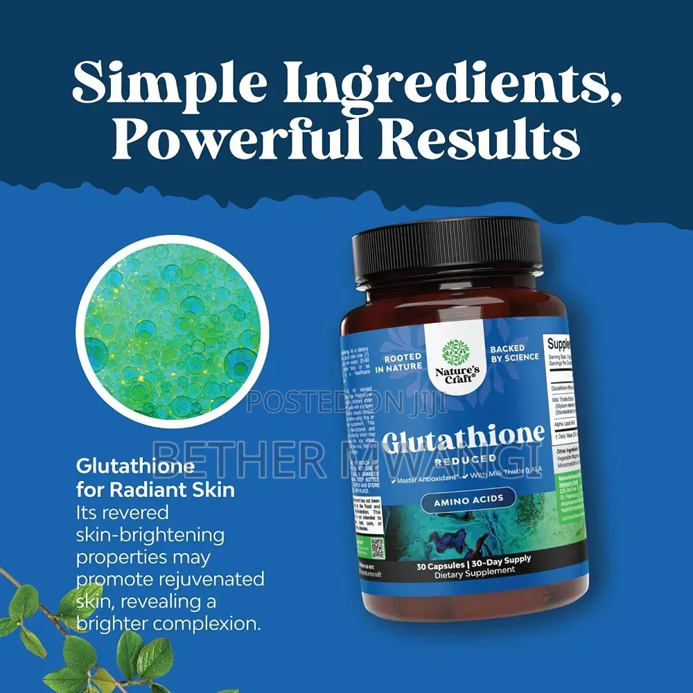 Nature's Craft Reduced Glutathione Supplement With Milk Thistle