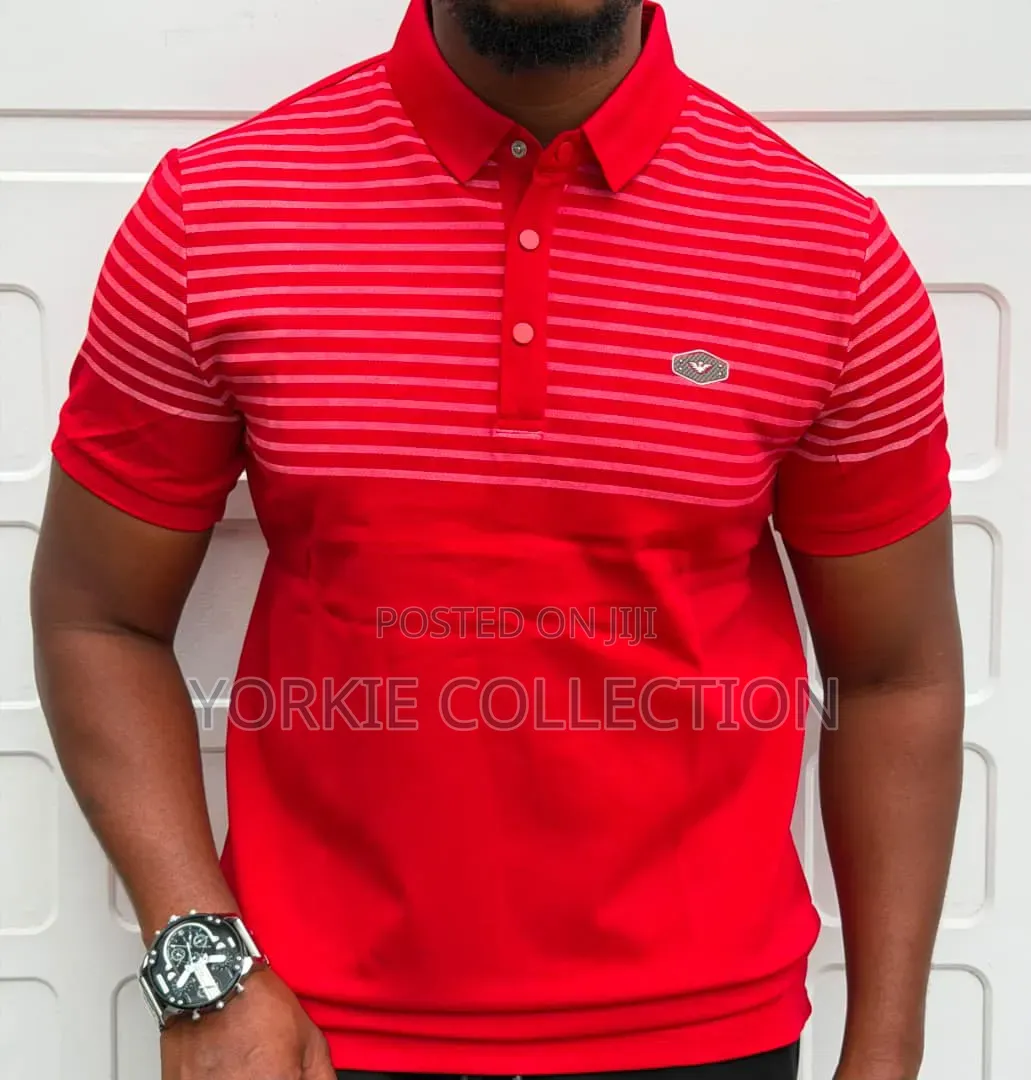 A Striped Polo Shirt