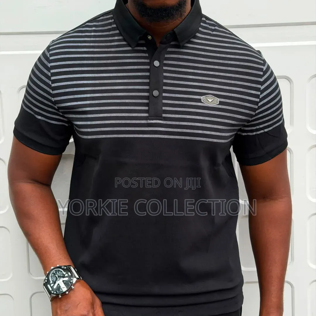 A Striped Polo Shirt