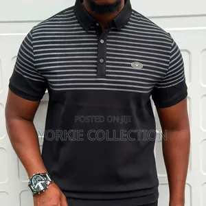 A Striped Polo Shirt