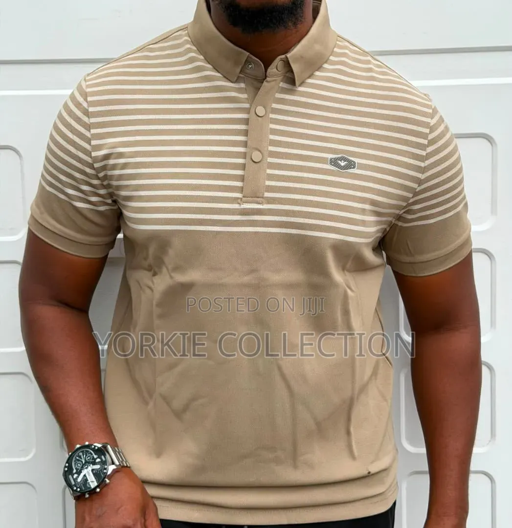 A Striped Polo Shirt