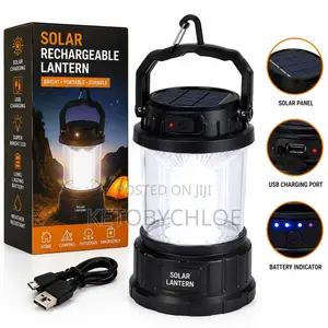Rechargeable Solar LED Lantern – USB Solar Charging Emergency Light