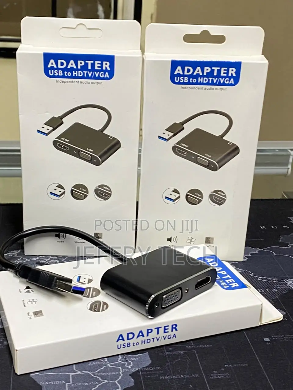 USB 3.0 to HDMI VGA Adapter Dual Display Converter