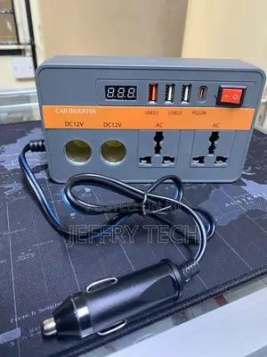 300W Car Power Inverter Dc to AC 12V to 240V With 4 AC Ports, 4 USB P