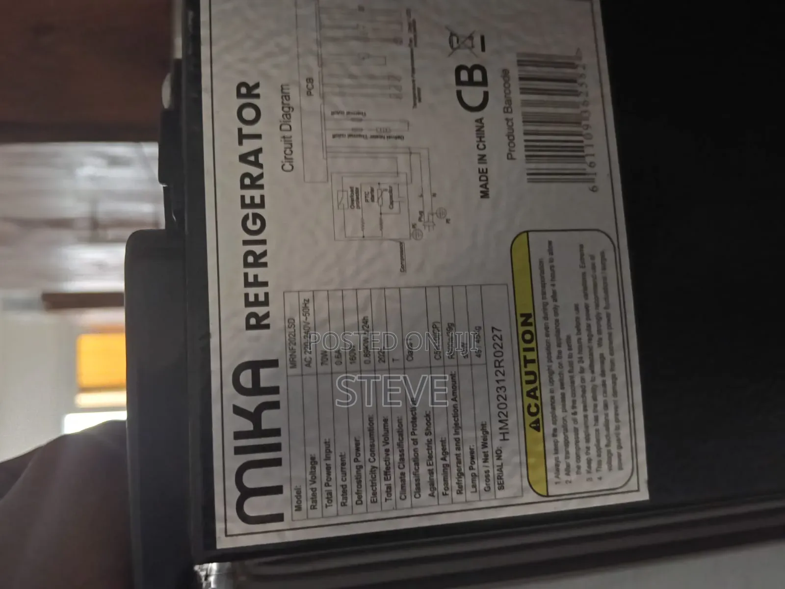 Mika Mrnf202 Nofrost/A+ /89watts/Mint Condition/202ltr
