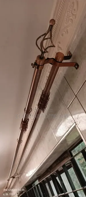Bronze, 4m Double Smart Choice Adjustable Curtain Rods