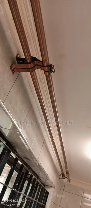 Bronze, 4m Double Smart Choice Adjustable Curtain Rods