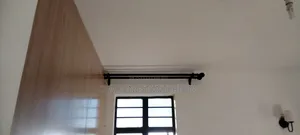Sleek, Durable Finish Powder Coated Black Curtain Rods