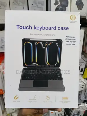 This Is a Samsung Galaxy Tab A9+ 11" Touch Keyboard Case in Black