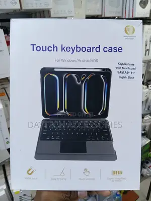 This Is a Samsung Galaxy Tab A9+ 11" Touch Keyboard Case in Black