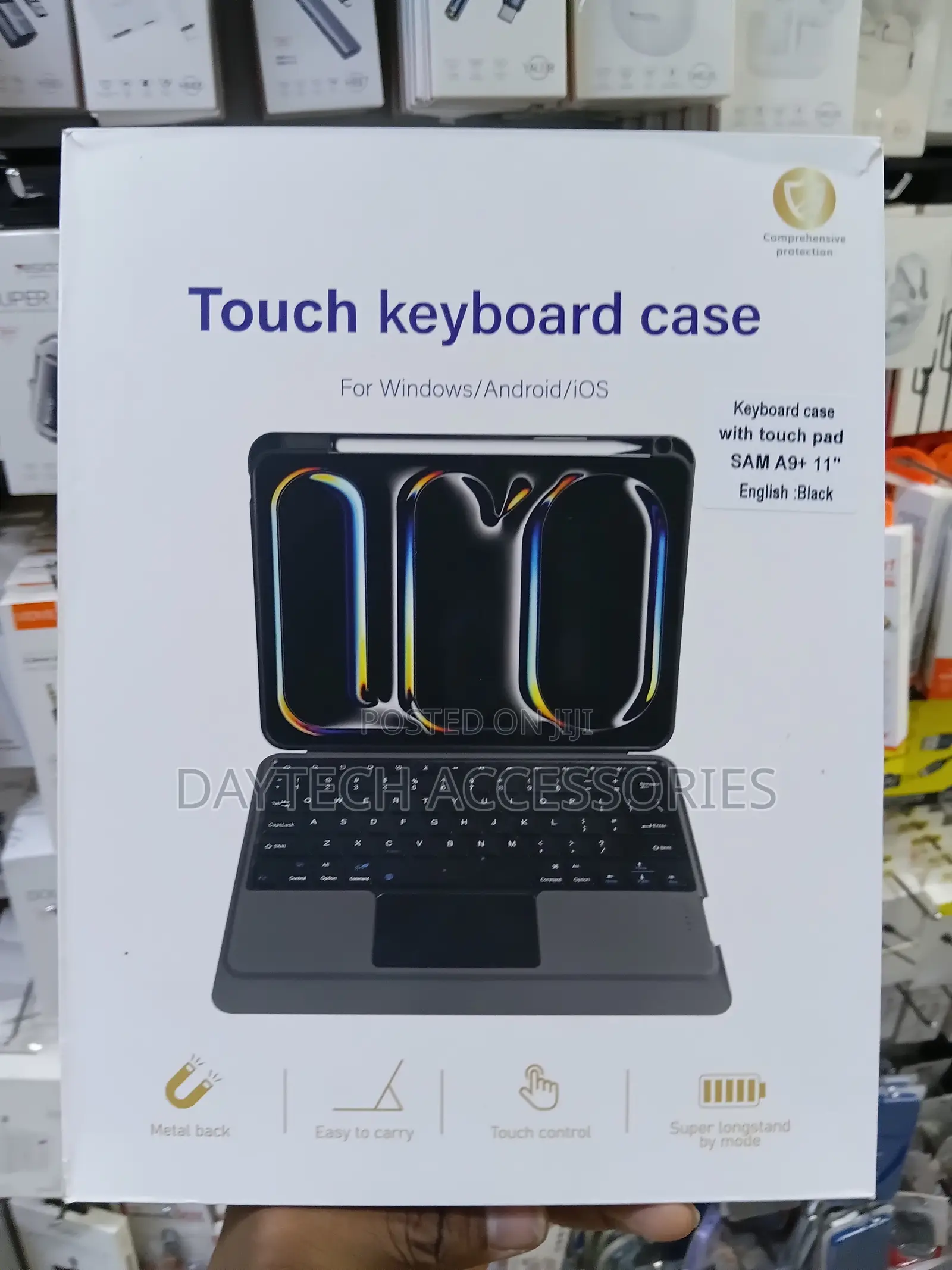 This Is a Samsung Galaxy Tab A9+ 11" Touch Keyboard Case in Black