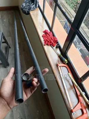 Black Jua Kali Curtain Pole Rods for New House