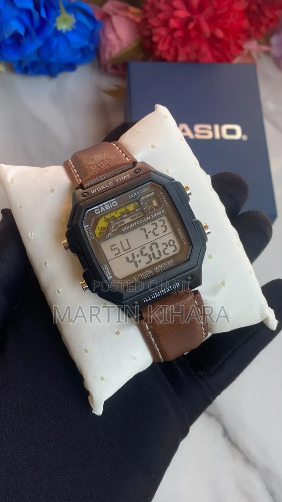 Casio Worldtime Leather Watch