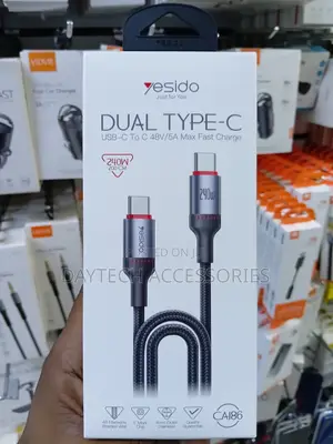 Yesido CA186 240W Type-C to Type-C Braided Data Cable 2M