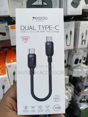 Yesido 30CM USB-C to USB-C Cable 60W Fast Charging