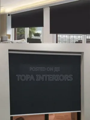 Black Total Blackout Roller Blinds for Home and Office