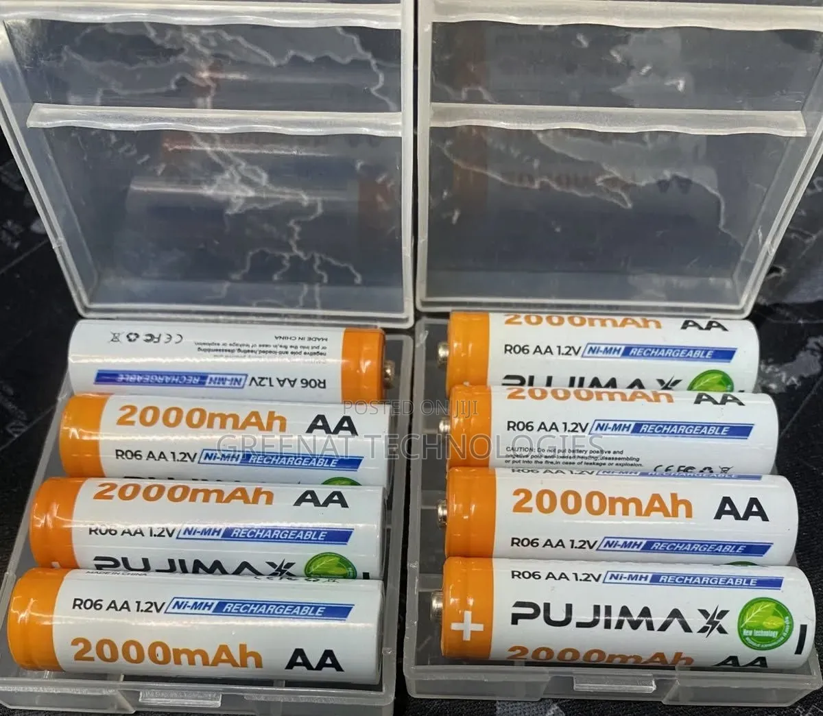 PUJIMAX 2000mAh AA Rechargeable Batteries