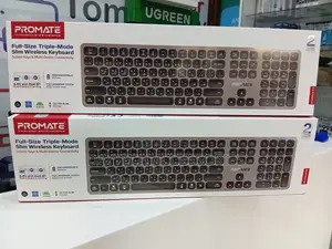 Promate ProKeys-X2 Full-Size Triple-Mode Slim Wireless Keyboard