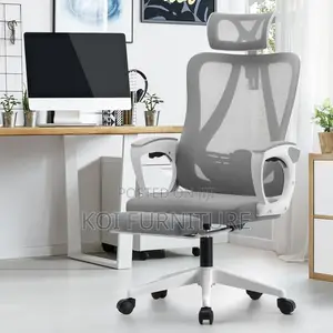 Office Chairs; High Backrest White Decorated Office Chairs