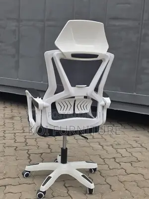Office Chairs; High Backrest White Decorated Office Chairs