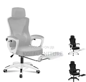 Office Chairs; High Backrest White Decorated Office Chairs