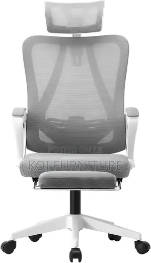 Office Chairs; High Backrest White Decorated Office Chairs
