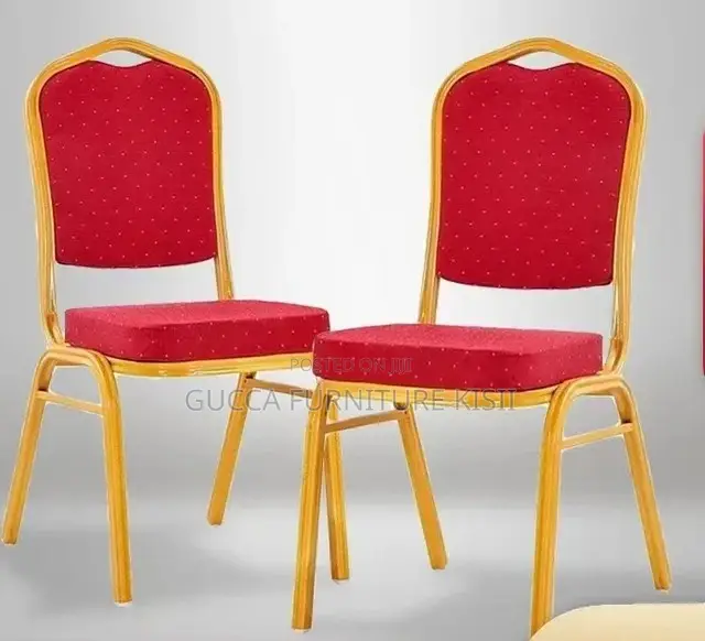 Office Chair; Red Stackable Conference Chair