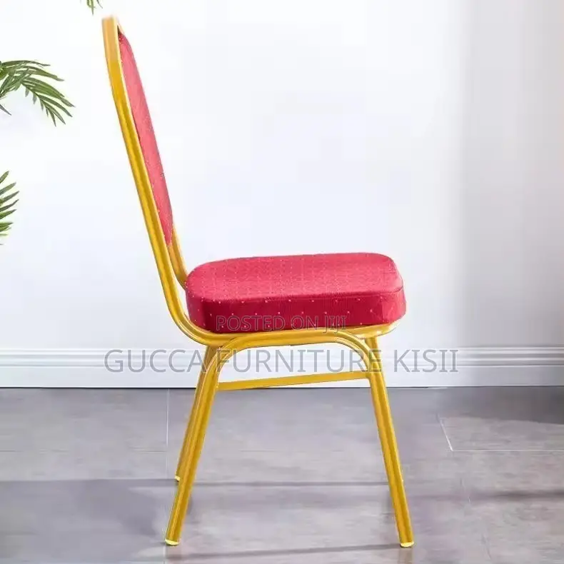 Office Chair; Red Stackable Conference Chair