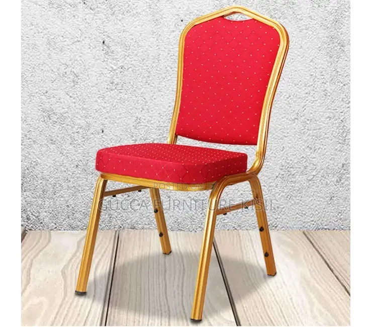 Office Chair; Red Stackable Conference Chair