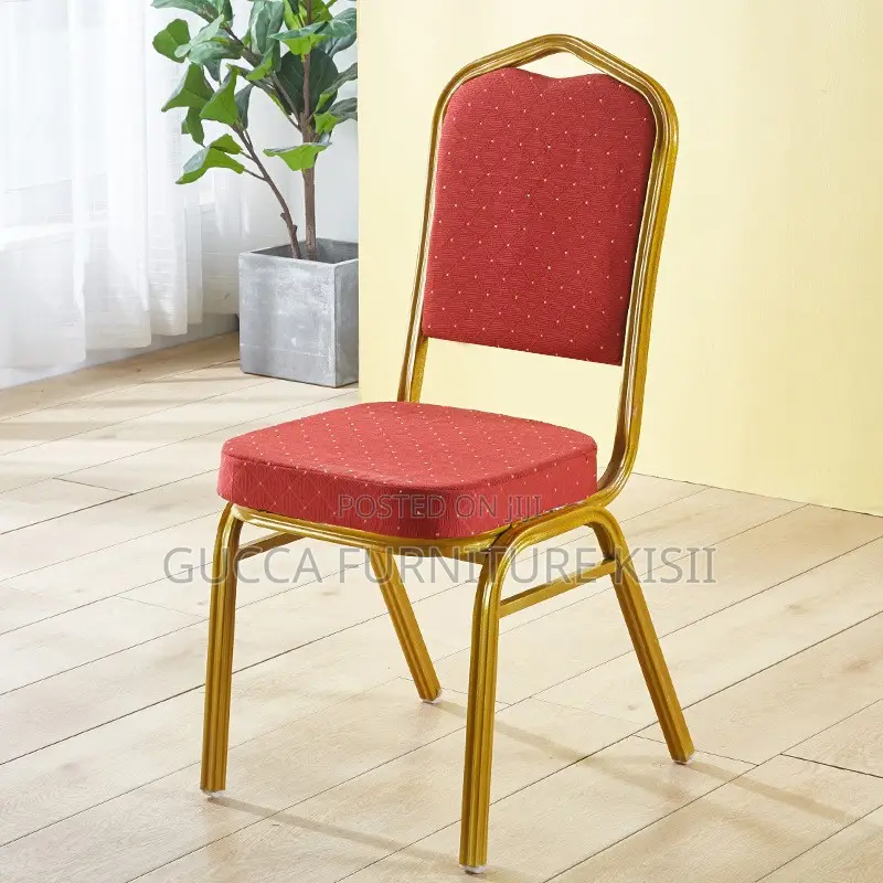 Office Chair; Red Stackable Conference Chair