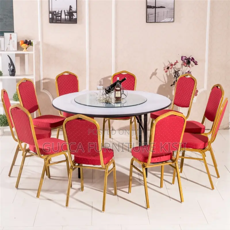 Office Chair; Red Stackable Conference Chair