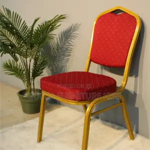 Office Chair; Red Stackable Conference Chair