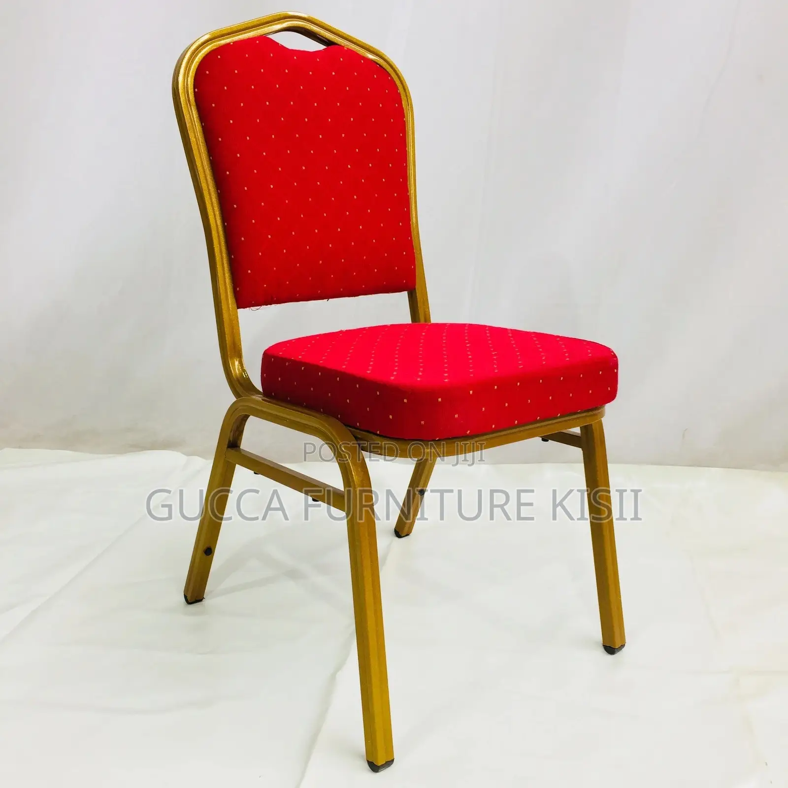 Office Chair; Red Stackable Conference Chair