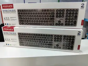 Promate (ProKeys-X2) Wireless Keyboard and Multi-Device Connectivity.