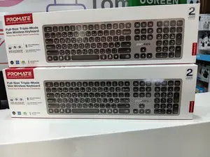 Promate (ProKeys-X2) Wireless Keyboard and Multi-Device Connectivity.