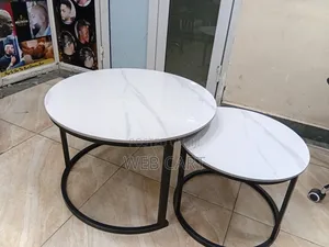 Marble Top Coffee Table Set (2-in-1)